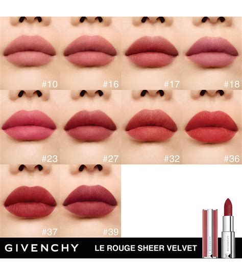 givenchy le rouge sheer velvet matte lipstick|givenchy rouge interdit lipstick.